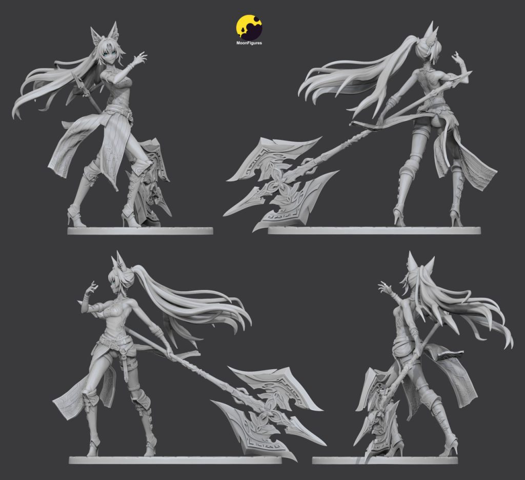 图片[2]-【崩坏：星穹铁道】Moon Figures – Honkai – Feixiao-3D合纵社-3D打印模型STL格式3mf格式免费下载！