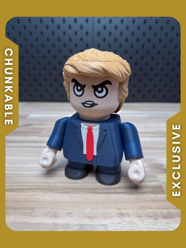 【积木玩具】特朗普Donald Chunk @Print3DWorld-3D合纵社-3D打印模型STL格式3mf格式免费下载！