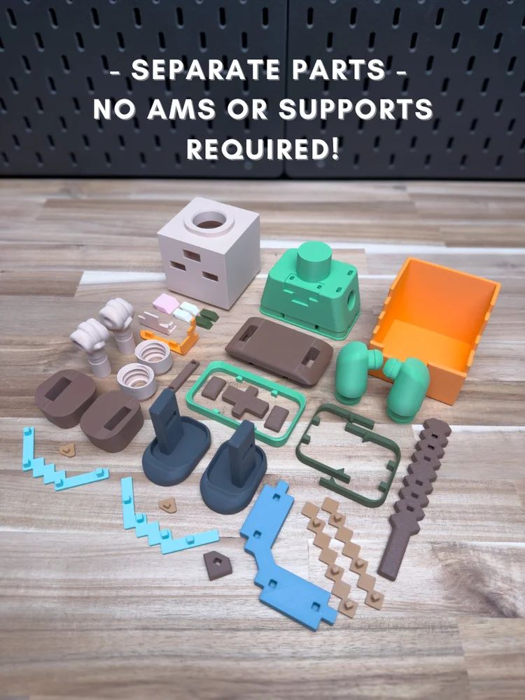 图片[2]-【积木玩具】我的世界-AlexMinechunk Alex Kit No Support No AMS-3D合纵社-3D打印模型STL格式3mf格式免费下载！
