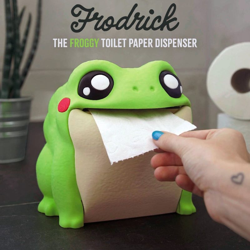 青蛙卷纸盒LeHa Design Frodrick the Toilet Paper Dispenser-3D合纵社-3D打印模型STL格式3mf格式免费下载！