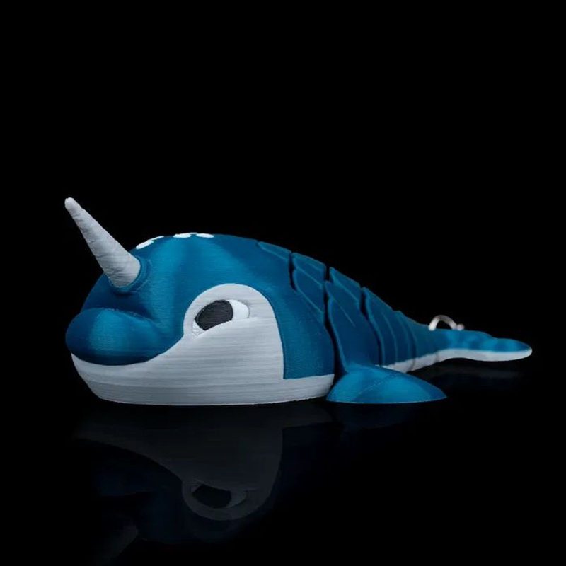 独角鲸钥匙链-3D合纵社-3D打印模型STL格式3mf格式免费下载!