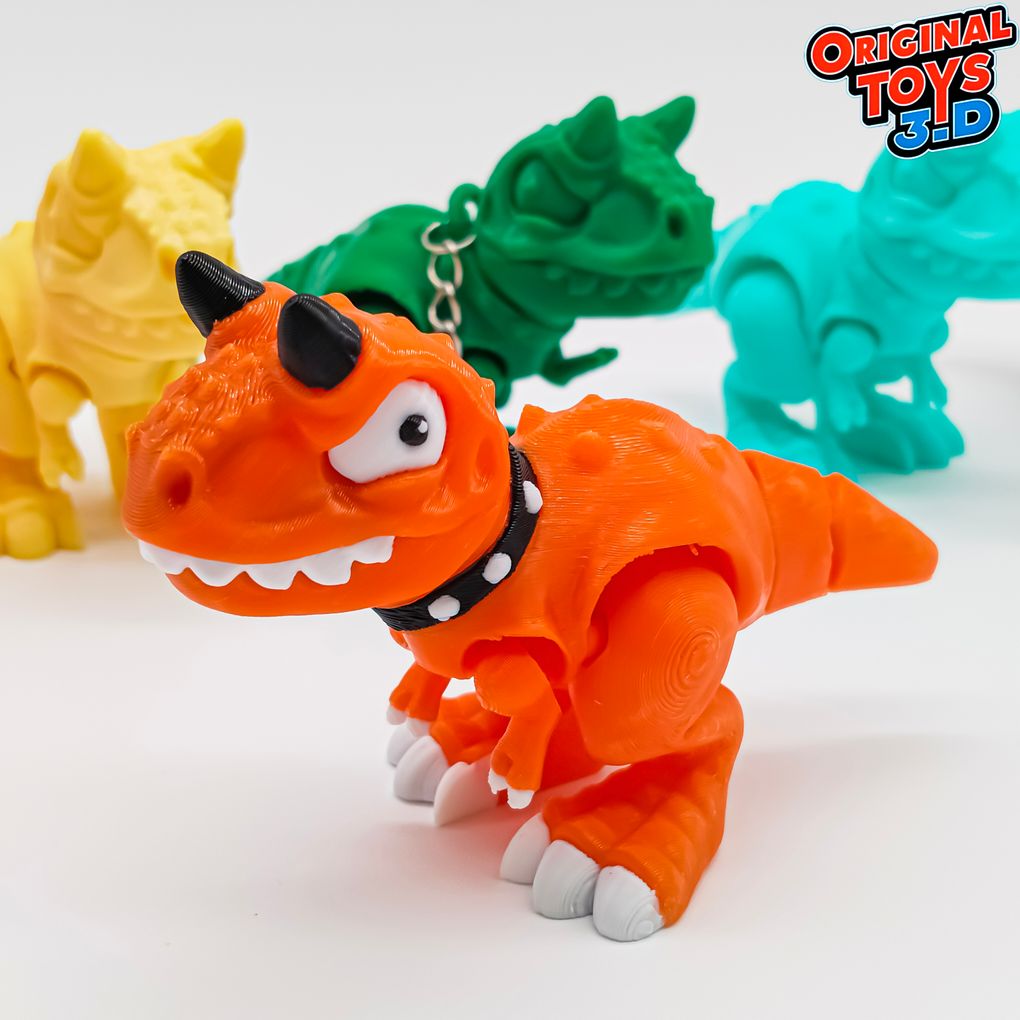 小食肉牛龙 钥匙链Original Toys 3D Tiny Carnotaurus-3D合纵社-3D打印模型STL格式3mf格式免费下载！