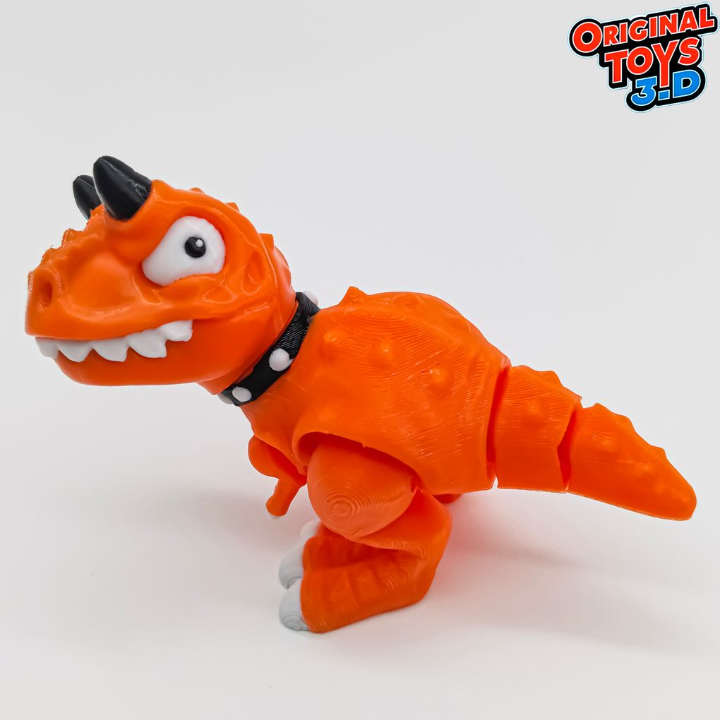 图片[2]-小食肉牛龙 钥匙链Original Toys 3D Tiny Carnotaurus-3D合纵社-3D打印模型STL格式3mf格式免费下载！