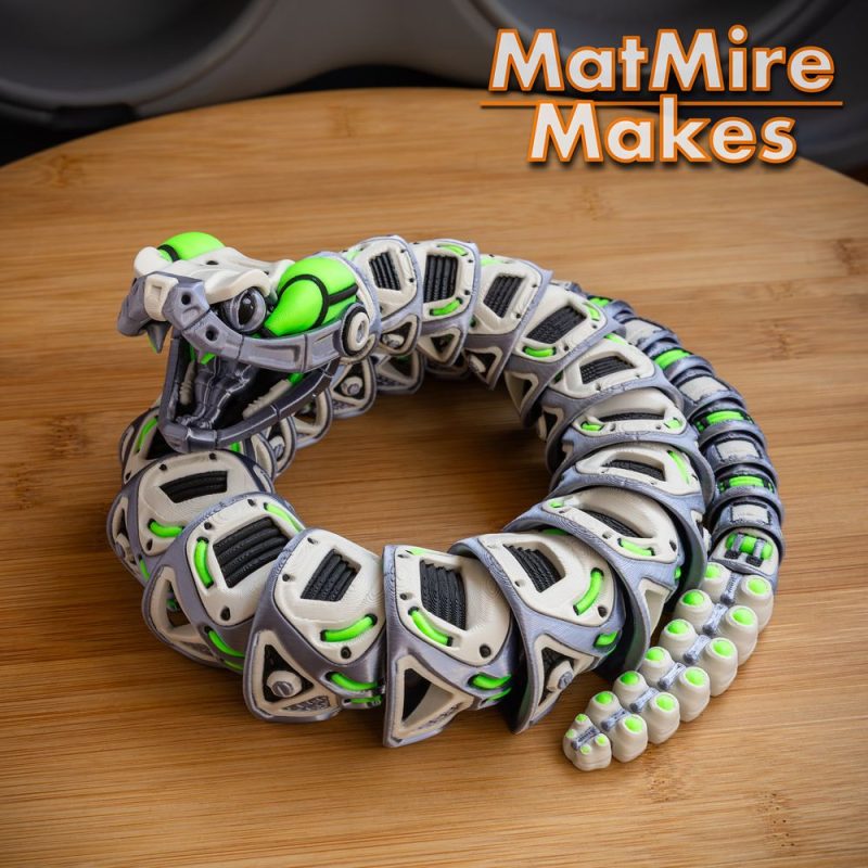 机械蛇 MMM_RoboRattler-3D合纵社-3D打印模型STL格式3mf格式免费下载！