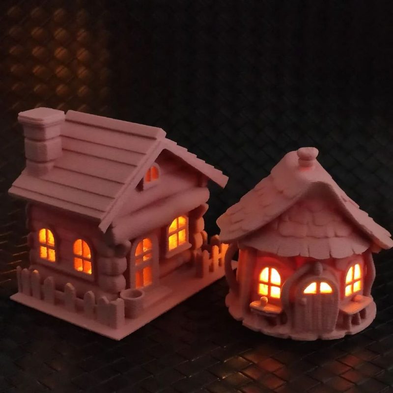小屋 fairytale-cottage-led-tea-light-cover-2pcs-3D合纵社-3D打印模型STL格式3mf格式免费下载！
