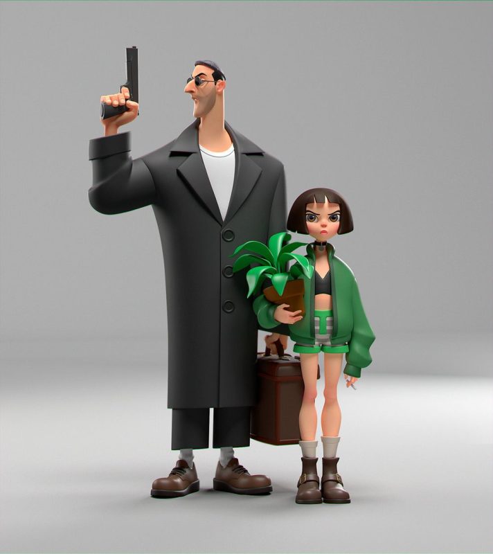 这个杀手不太冷】莱昂和玛蒂尔达-3D合纵社-3D打印模型STL格式3mf格式免费下载！