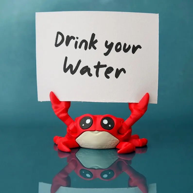 螃蟹便签夹Charlie the Comfort Crab-3D合纵社-3D打印模型STL格式3mf格式免费下载！