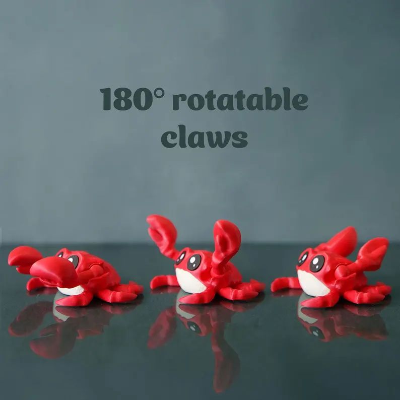 图片[3]-螃蟹便签夹Charlie the Comfort Crab-3D合纵社-3D打印模型STL格式3mf格式免费下载！