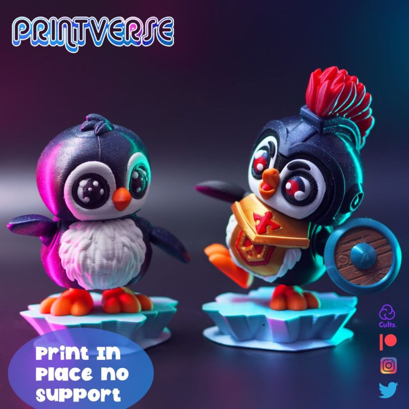 战斗企鹅-3D合纵社-3D打印模型STL格式3mf格式免费下载！