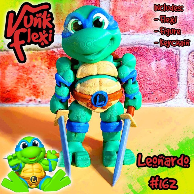 【忍者神龟】莱昂纳多teenage_mutant_ninja_turtles_leonardo-3D合纵社-3D打印模型STL格式3mf格式免费下载！