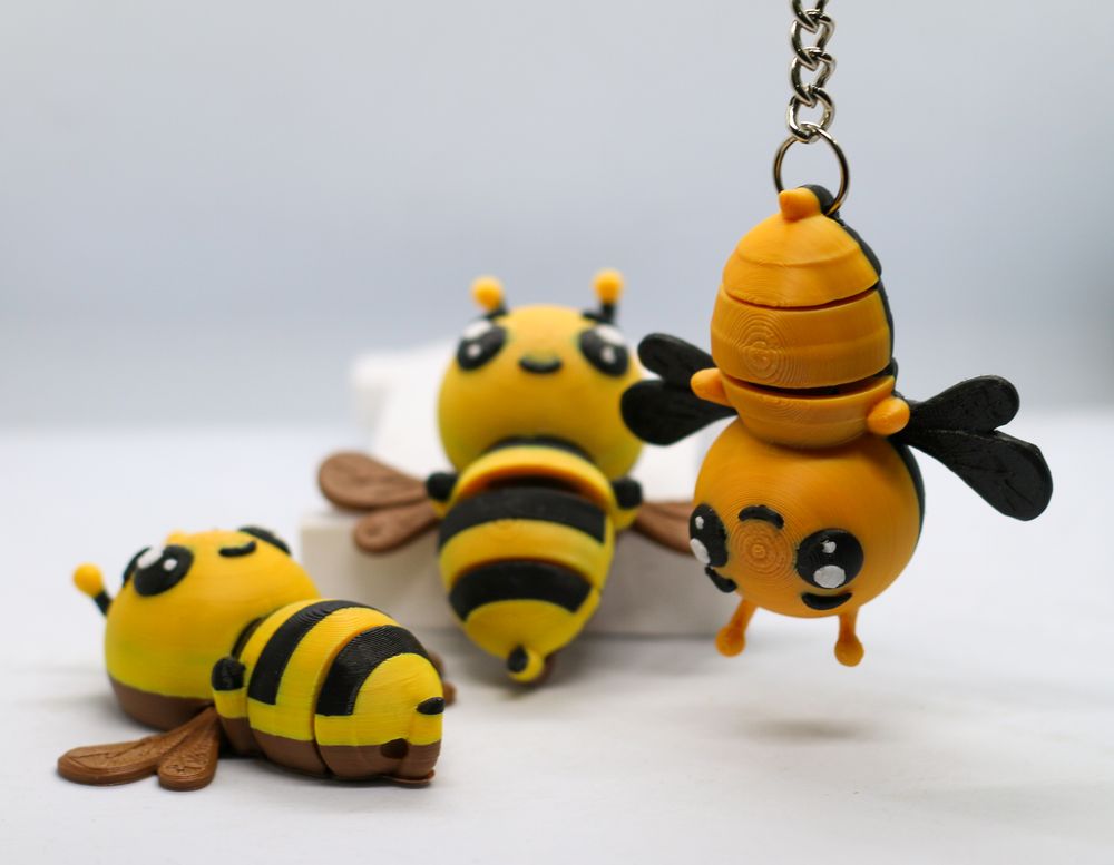 图片[3]-小蜜蜂钥匙链bumble-bee-flexi-keychain-print-3D合纵社-3D打印模型STL格式3mf格式免费下载！