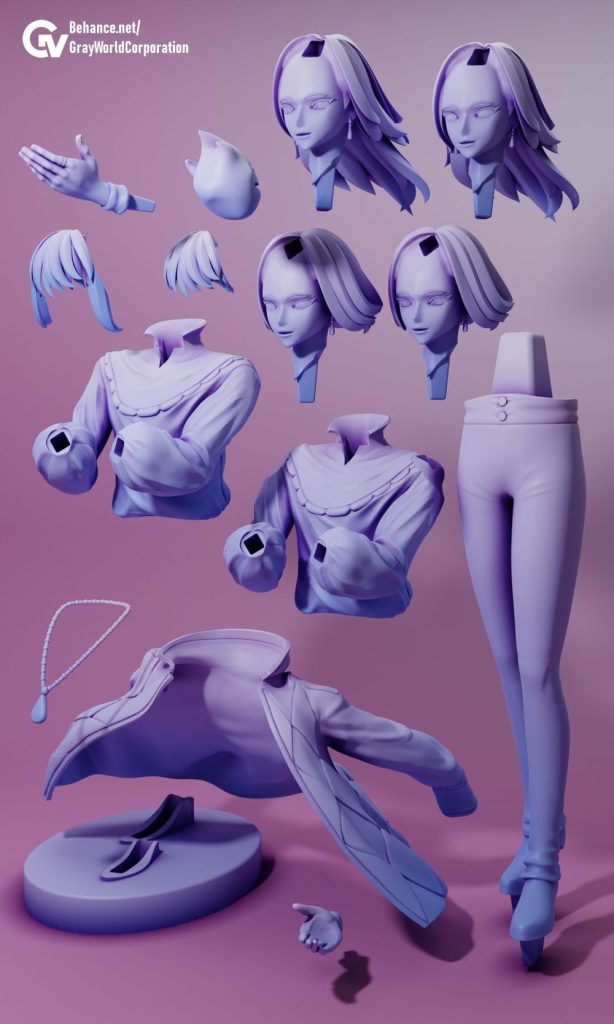 图片[2]-【哈尔的移动城堡】哈尔 Howl_Jenkins_Pendragon-3D合纵社-3D打印模型STL格式3mf格式免费下载！