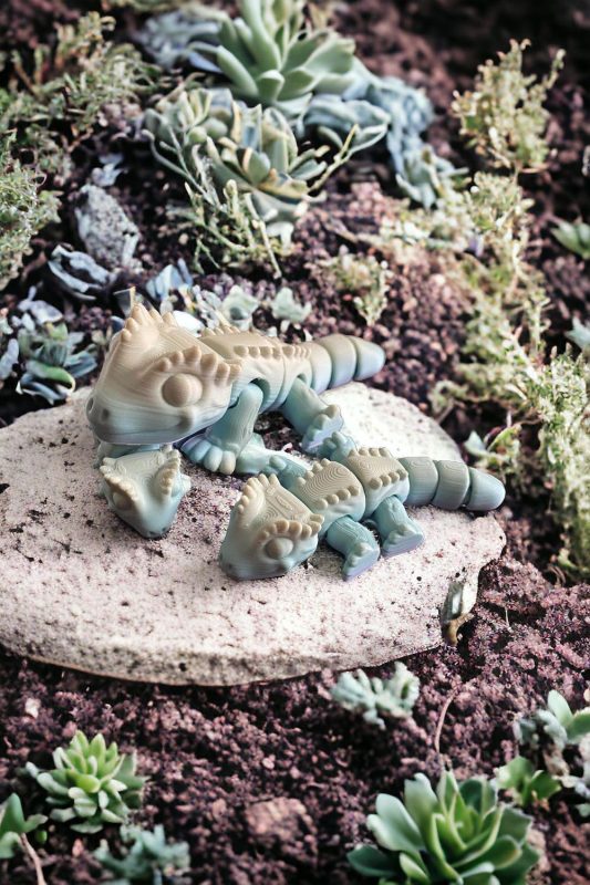 冠壁虎Crested+Gecko-3D合纵社-3D打印模型STL格式3mf格式免费下载！