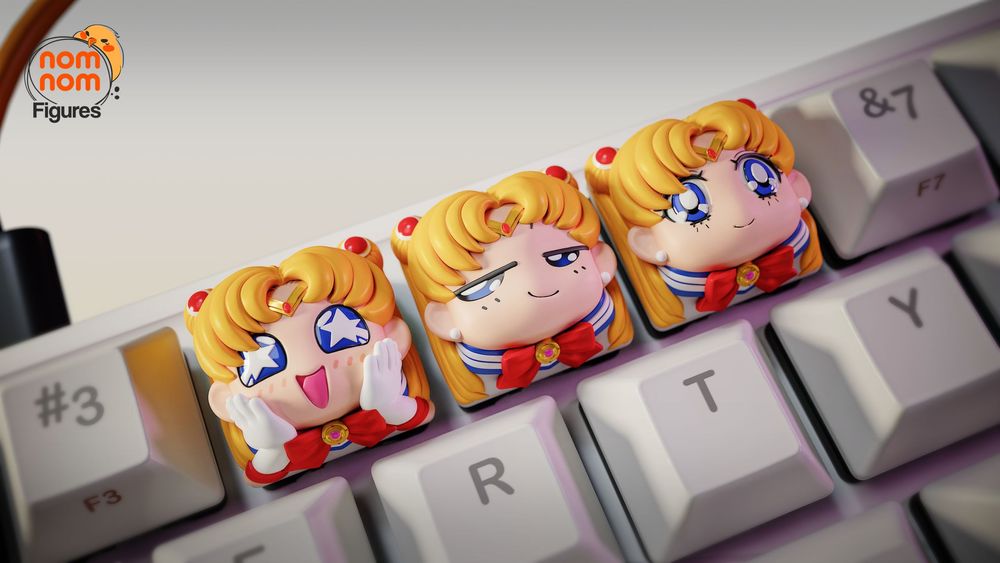 美少女战士键盘帽Nomnom Figures Sailor Moon t.me-3D合纵社-3D打印模型STL格式3mf格式免费下载！