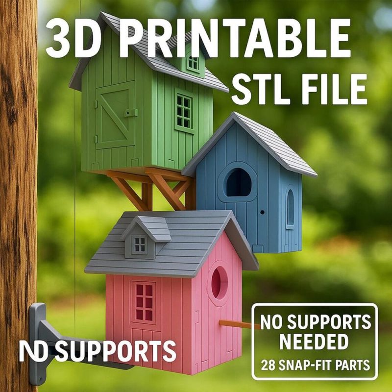 鸟屋-3D合纵社-3D打印模型STL格式3mf格式免费下载！