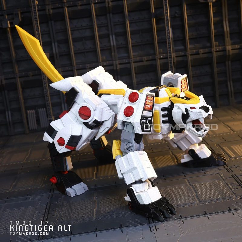 虎王兽形态-3D合纵社-3D打印模型STL格式3mf格式免费下载！