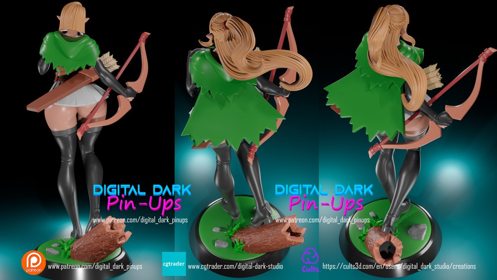 图片[2]-精灵弓箭手-3D合纵社-3D打印模型STL格式3mf格式免费下载！