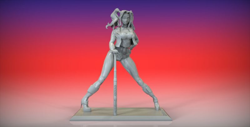 【DC英雄】Harley Quinn 哈莉奎因-3D合纵社-3D打印模型STL格式3mf格式免费下载！