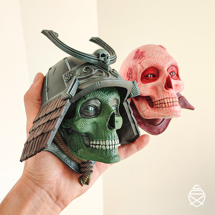 图片[3]-骷髅武士头（墙面挂饰装饰）-3D合纵社-3D打印模型STL格式3mf格式免费下载！