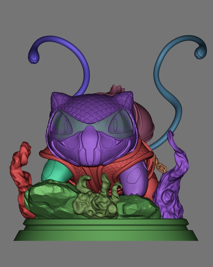 图片[2]-【宠物小精灵】妙蛙种子忍者版-3D合纵社-3D打印模型STL格式3mf格式免费下载！