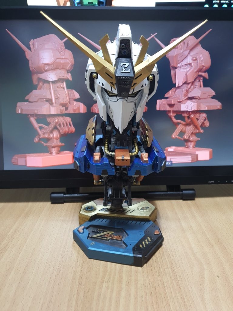 高达胸像MSZ-006-3D合纵社-3D打印模型STL格式3mf格式免费下载！