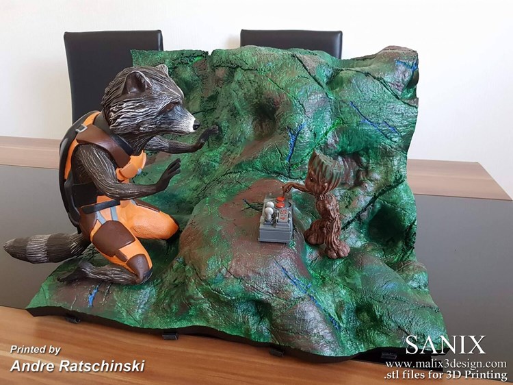 银河护卫队格鲁特拆弹-3D合纵社-3D打印模型STL格式3mf格式免费下载！