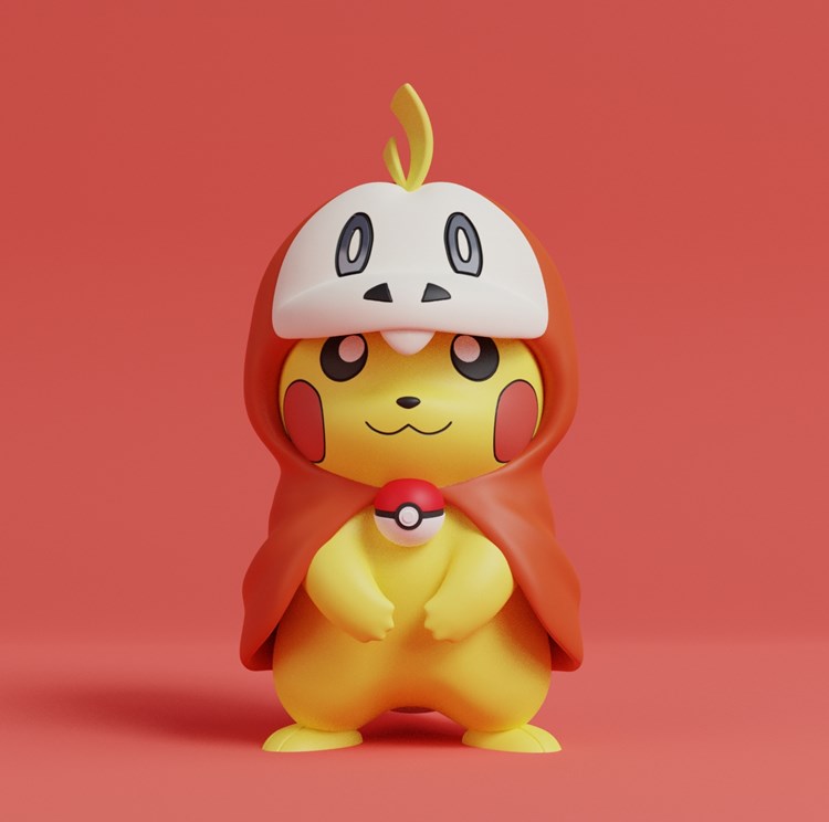 【宠物小精灵】皮卡丘-3D合纵社-3D打印模型STL格式3mf格式免费下载！