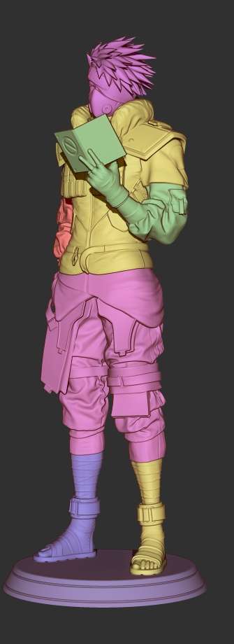 图片[3]-【火影忍者】卡卡西-3D合纵社-3D打印模型STL格式3mf格式免费下载！