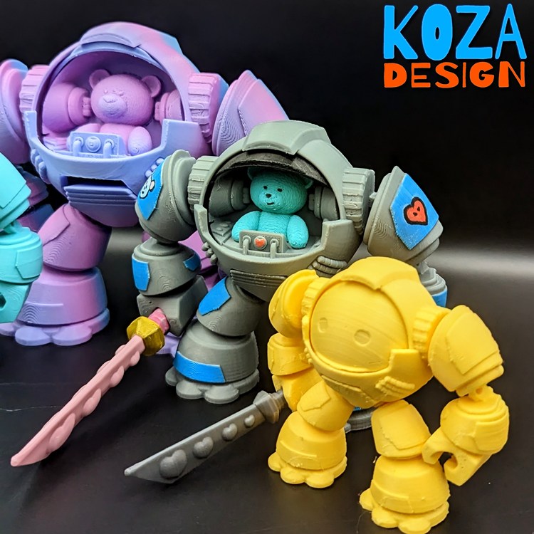 图片[2]-泰迪熊机器人-3D合纵社-3D打印模型STL格式3mf格式免费下载！