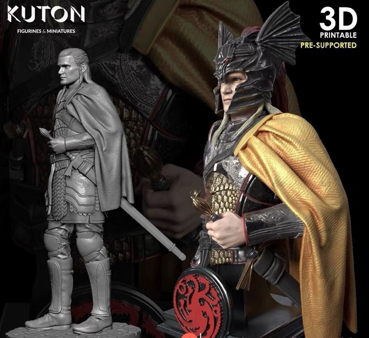 图片[4]-【权力的游戏】戴蒙坦格利安-3D合纵社-3D打印模型STL格式3mf格式免费下载！