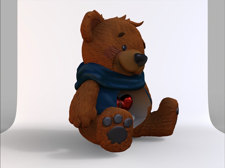 图片[3]-情人节泰迪熊-3D合纵社-3D打印模型STL格式3mf格式免费下载！