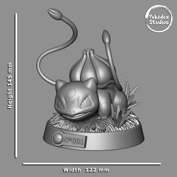 图片[3]-【宠物小精灵】妙蛙种子-3D合纵社-3D打印模型STL格式3mf格式免费下载！