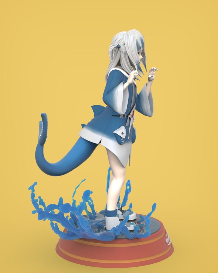 图片[4]-鲨鱼娘-3D合纵社-3D打印模型STL格式3mf格式免费下载！