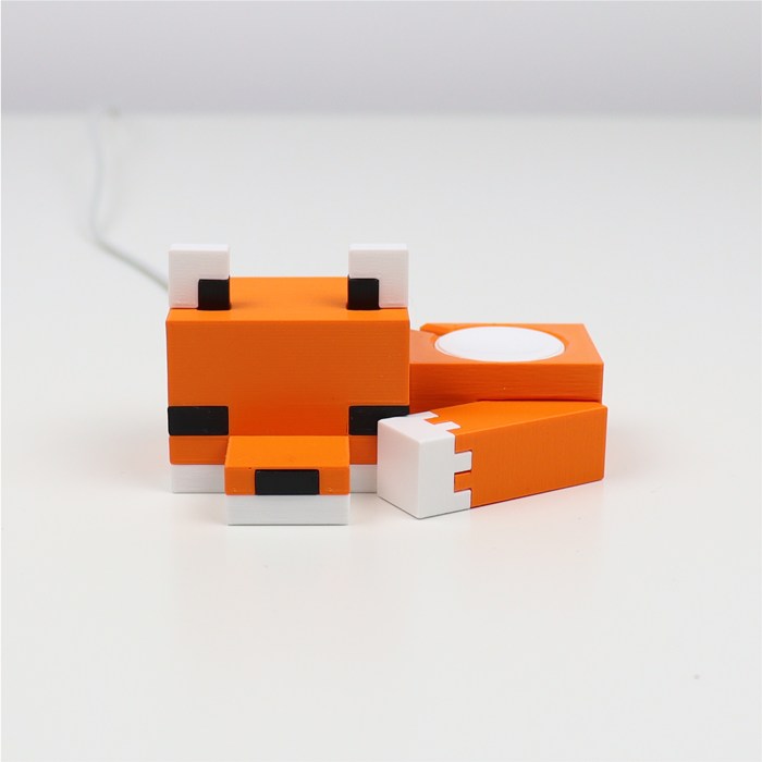 图片[3]-小狐狸苹果手表支架-3D合纵社-3D打印模型STL格式3mf格式免费下载！