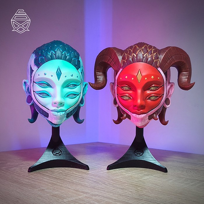 图片[4]-花斑眼镜面具姬墙体钥匙挂扣-3D合纵社-3D打印模型STL格式3mf格式免费下载！