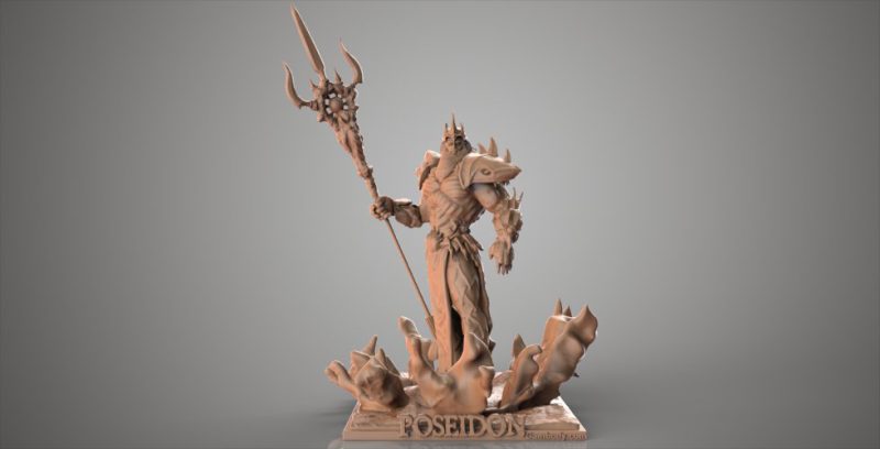 【重击】海神-3D合纵社-3D打印模型STL格式3mf格式免费下载！