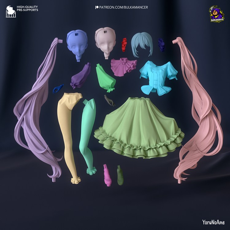 图片[3]-初音未来-3D合纵社-3D打印模型STL格式3mf格式免费下载！