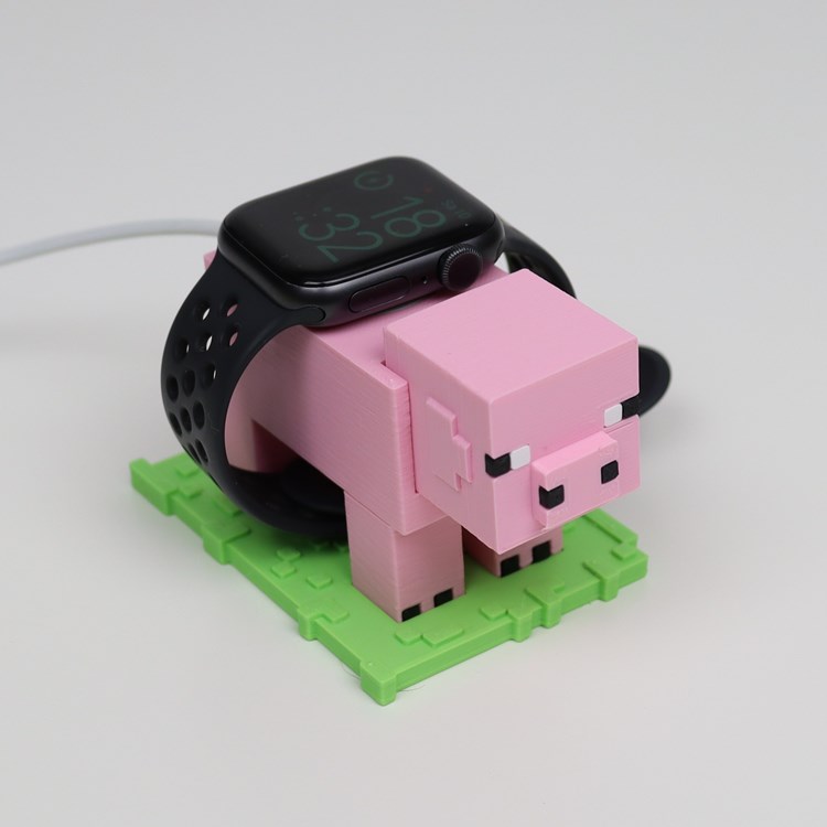 小猪猪苹果手表架-3D合纵社-3D打印模型STL格式3mf格式免费下载！