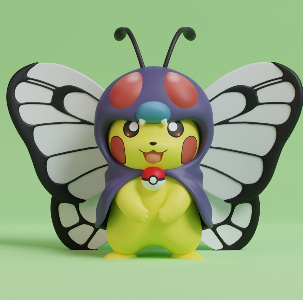 【宠物小精灵】皮卡丘-3D合纵社-3D打印模型STL格式3mf格式免费下载！