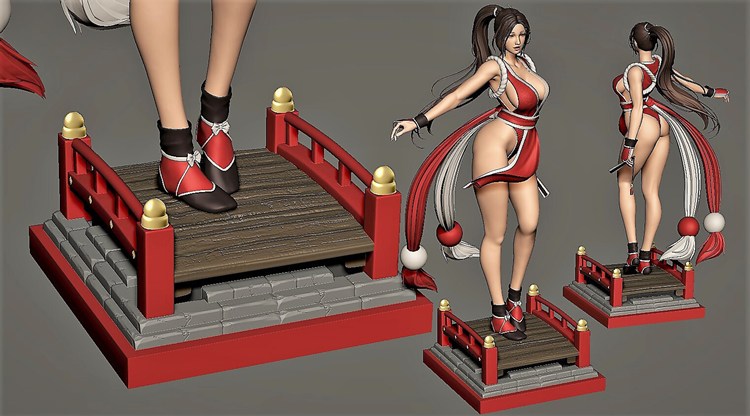 图片[3]-【拳皇】不知火舞-3D合纵社-3D打印模型STL格式3mf格式免费下载！