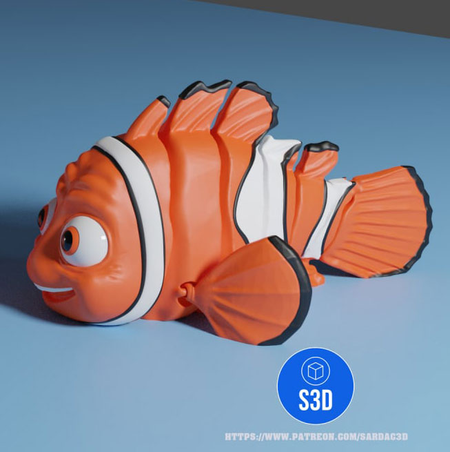 图片[3]-小丑鱼-3D合纵社-3D打印模型STL格式3mf格式免费下载！