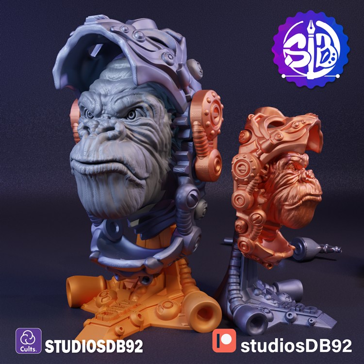 图片[3]-机械猩猩队长面具-3D合纵社-3D打印模型STL格式3mf格式免费下载！