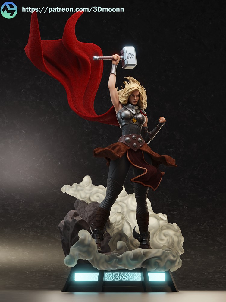 图片[3]-女雷神-3D合纵社-3D打印模型STL格式3mf格式免费下载！