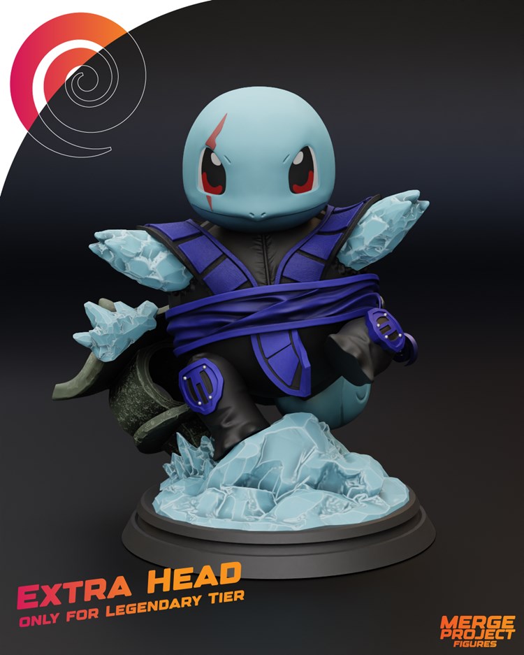 图片[3]-【宠物小精灵】杰尼龟忍者版-3D合纵社-3D打印模型STL格式3mf格式免费下载！