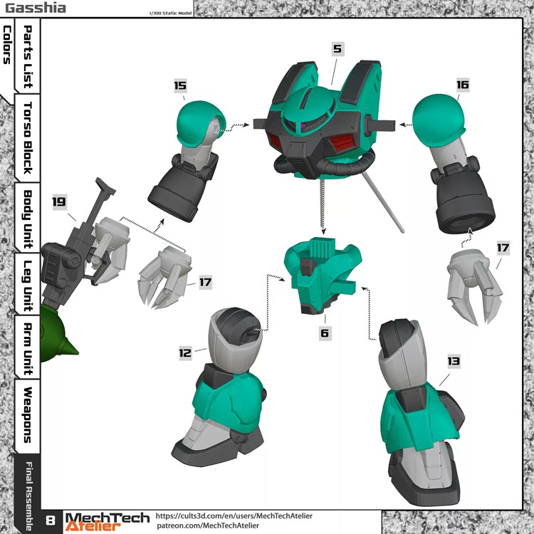 图片[2]-【高达】ms-13格夏嘉士亚-3D合纵社-3D打印模型STL格式3mf格式免费下载！