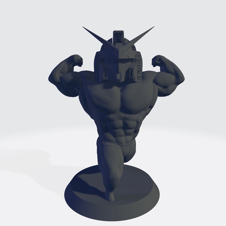 肌肉高达-3D合纵社-3D打印模型STL格式3mf格式免费下载！