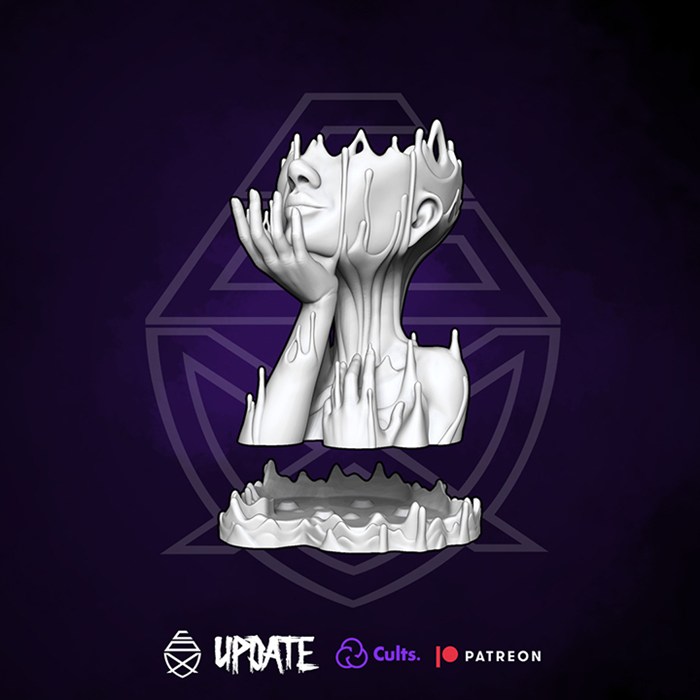 图片[2]-融化的女孩艺术花盆-3D合纵社-3D打印模型STL格式3mf格式免费下载！