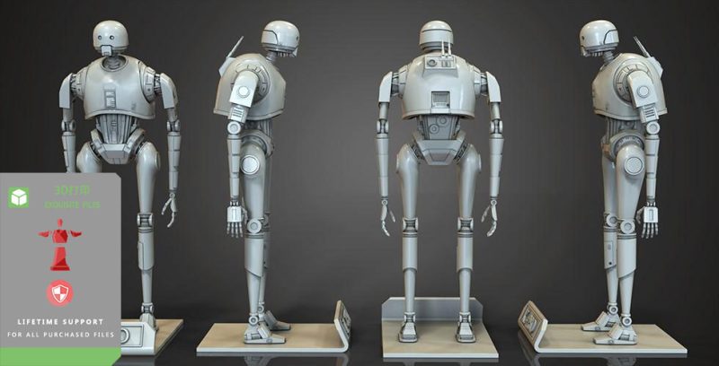【星球大战】 k2so机器人-3D合纵社-3D打印模型STL格式3mf格式免费下载!