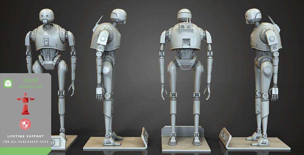【星球大战】 k2so机器人-3D合纵社-3D打印模型STL格式3mf格式免费下载！