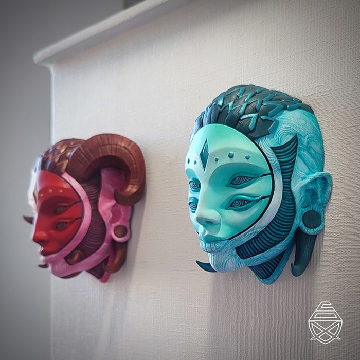 图片[3]-花斑眼镜面具姬墙体钥匙挂扣-3D合纵社-3D打印模型STL格式3mf格式免费下载！